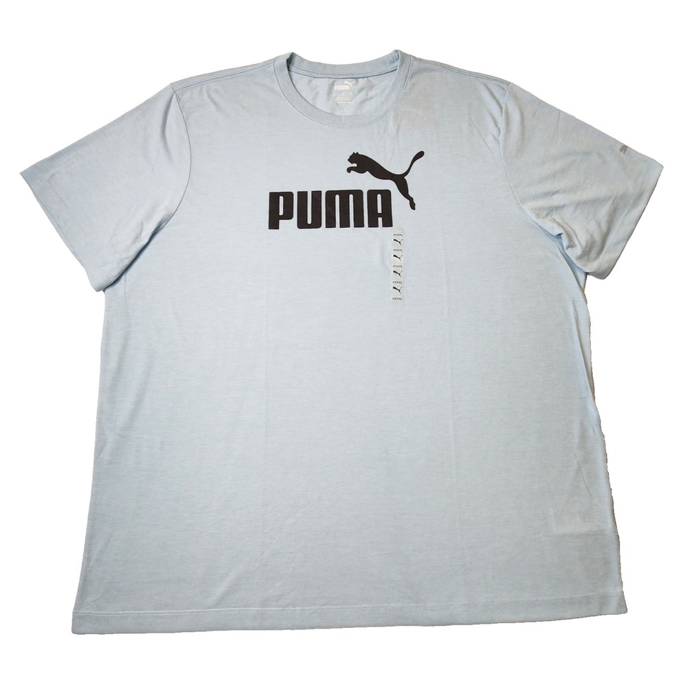Puma Men's Heather Tee Short Sleeve Logo Tee Size Big 4XL OEM